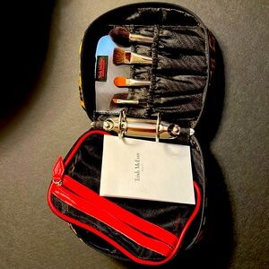 Trish McEvoy Makeup Brush Set with Red Case